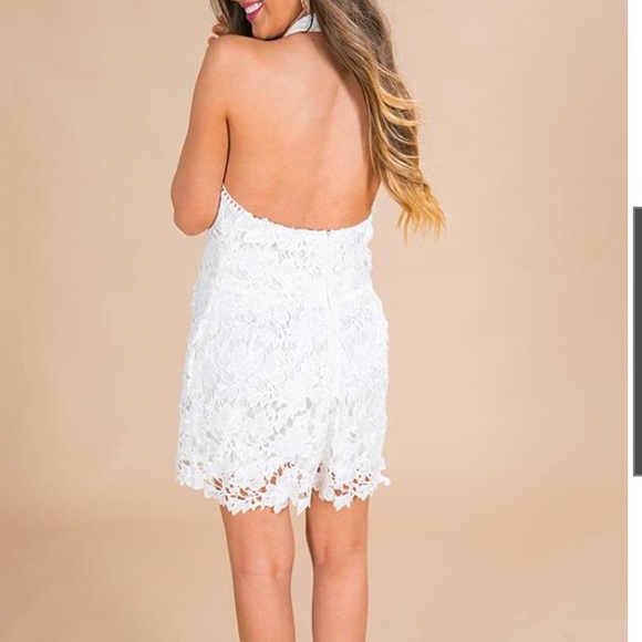 White Lace Romper, Size Small! NWT! - Picture 2 of 7